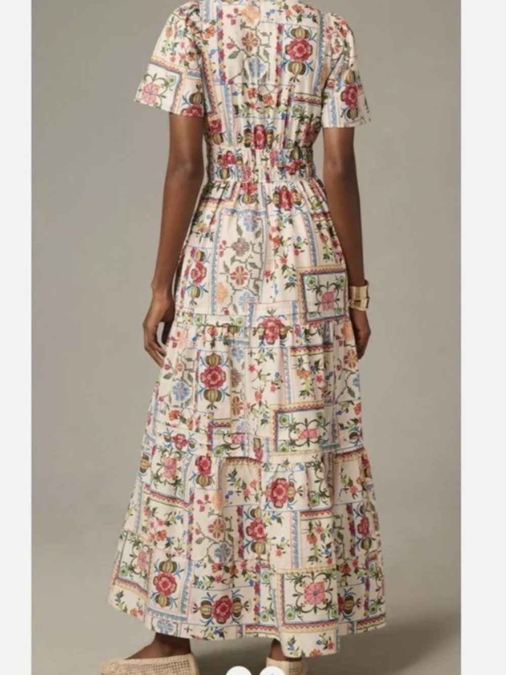 Anthropologie Somerset Maxi Dress Tile Print - Picture 3 of 6